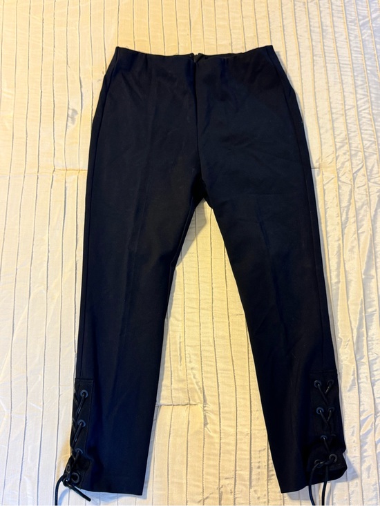 rag & bone Pants - rag & bone Black Lace-Up Hem Women's Pants